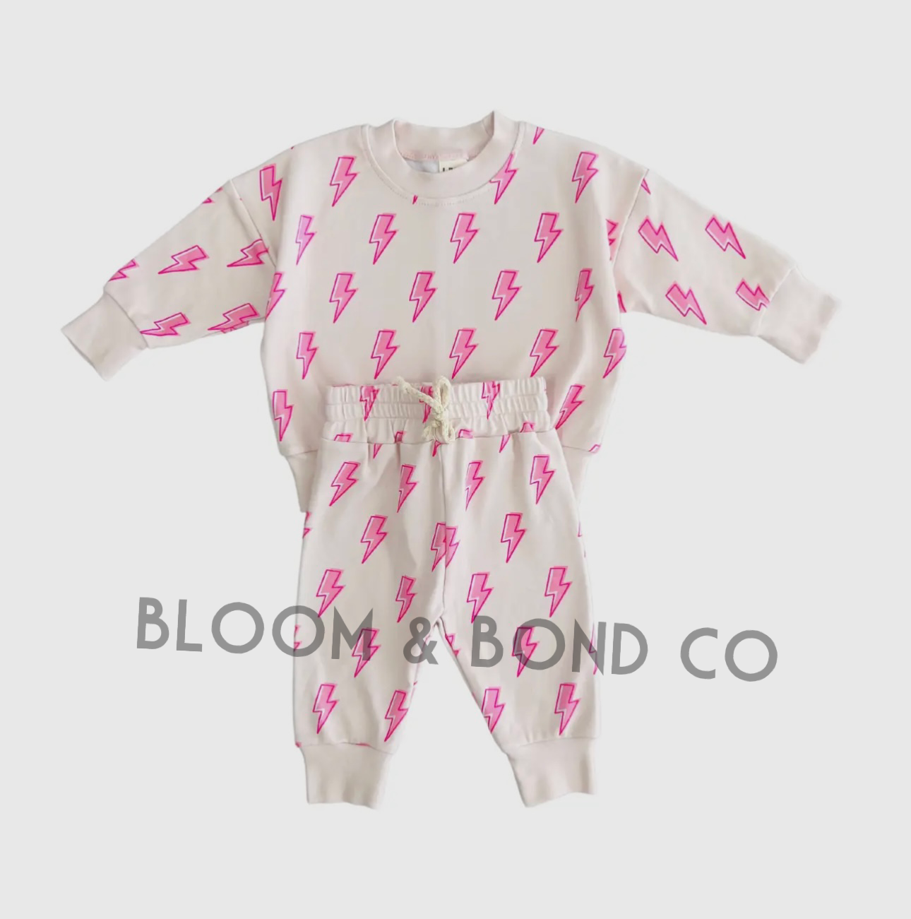 Pink Lightning Bolt Jogger Set