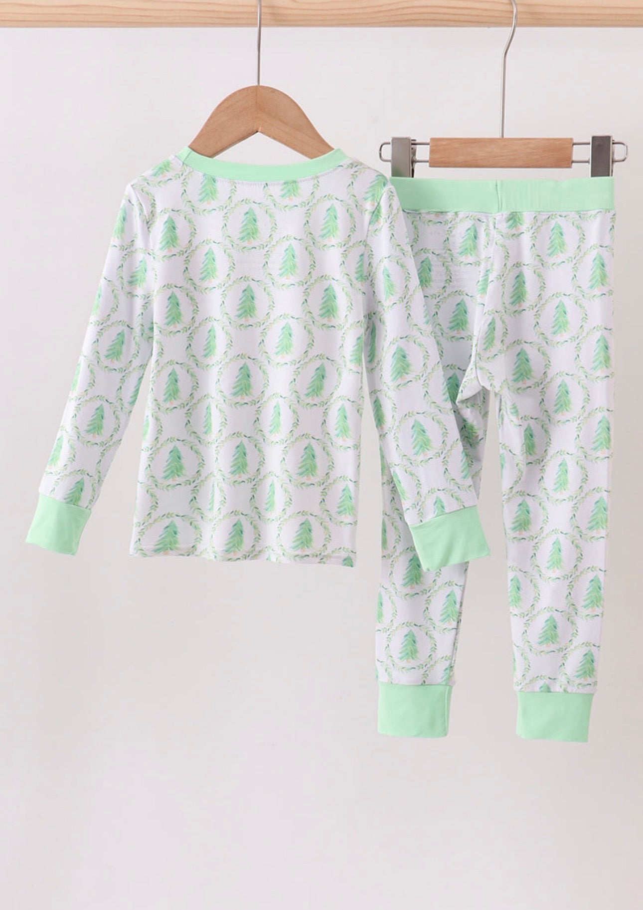 Green Christmas Bamboo PJ Set