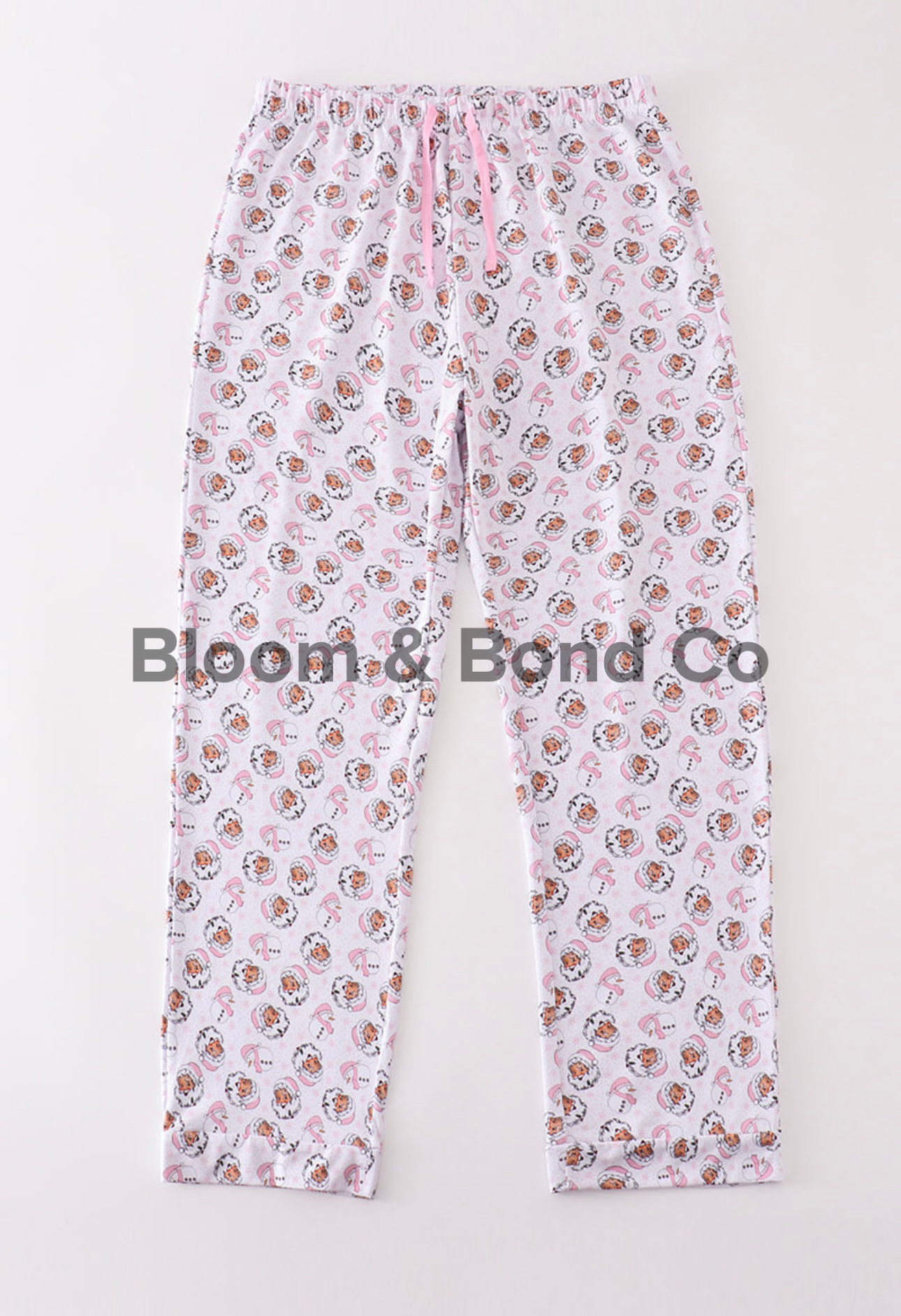 Pink Christmas Santa Women’s PJ Pants