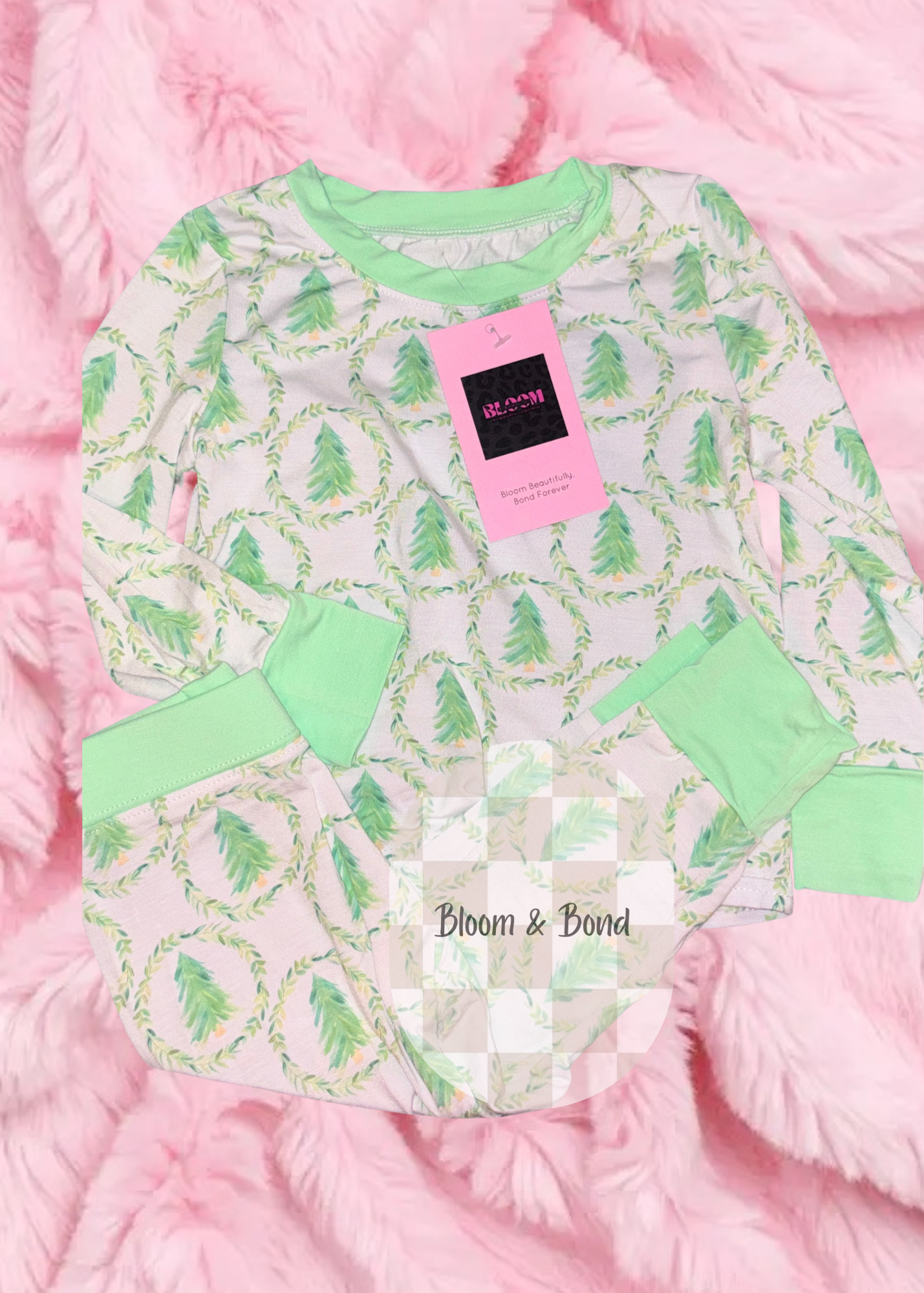 Green Christmas Bamboo PJ Set