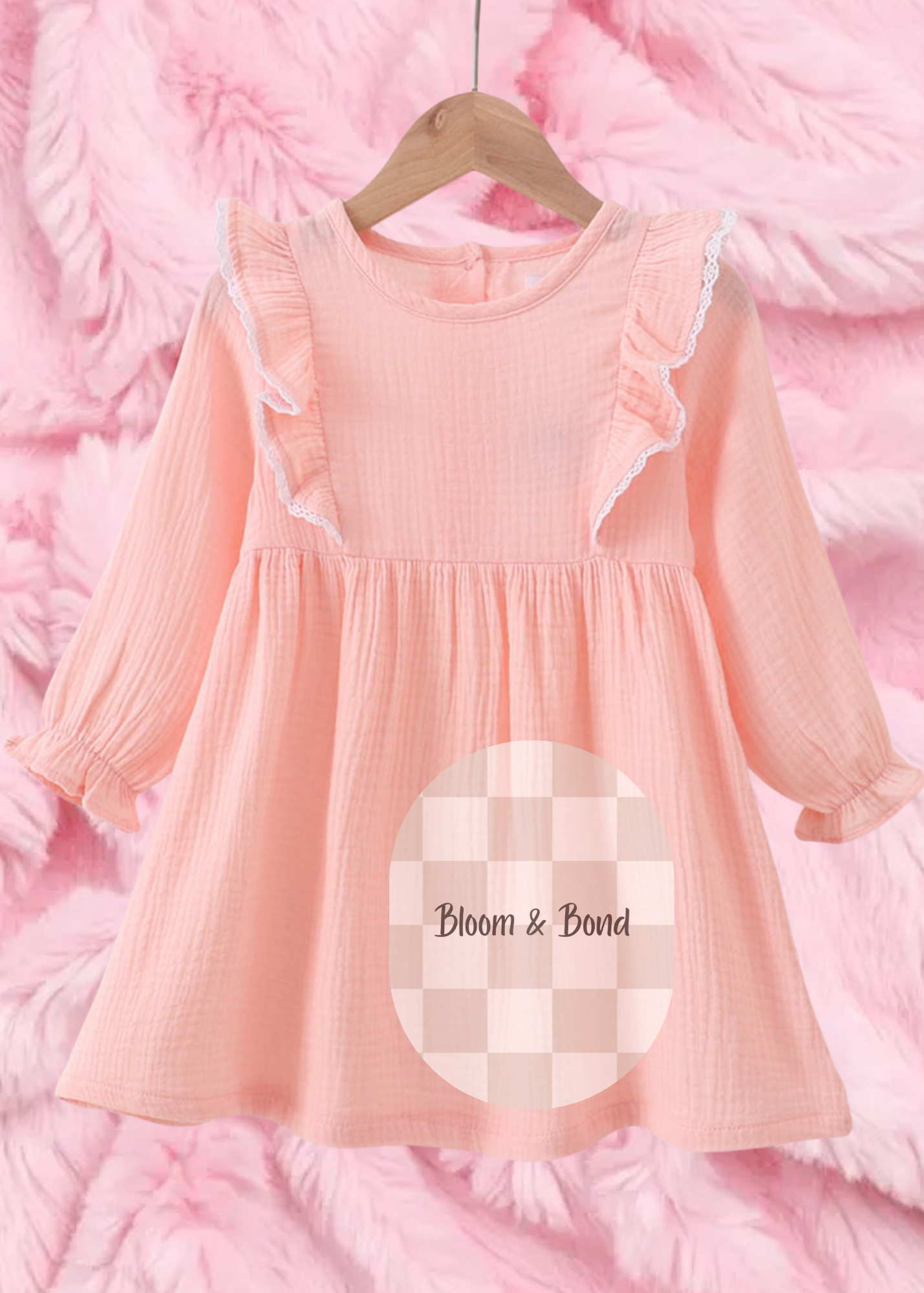 Pink Ruffle Muslin Dress