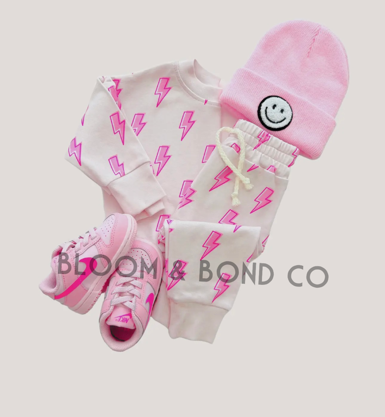 Pink Lightning Bolt Jogger Set