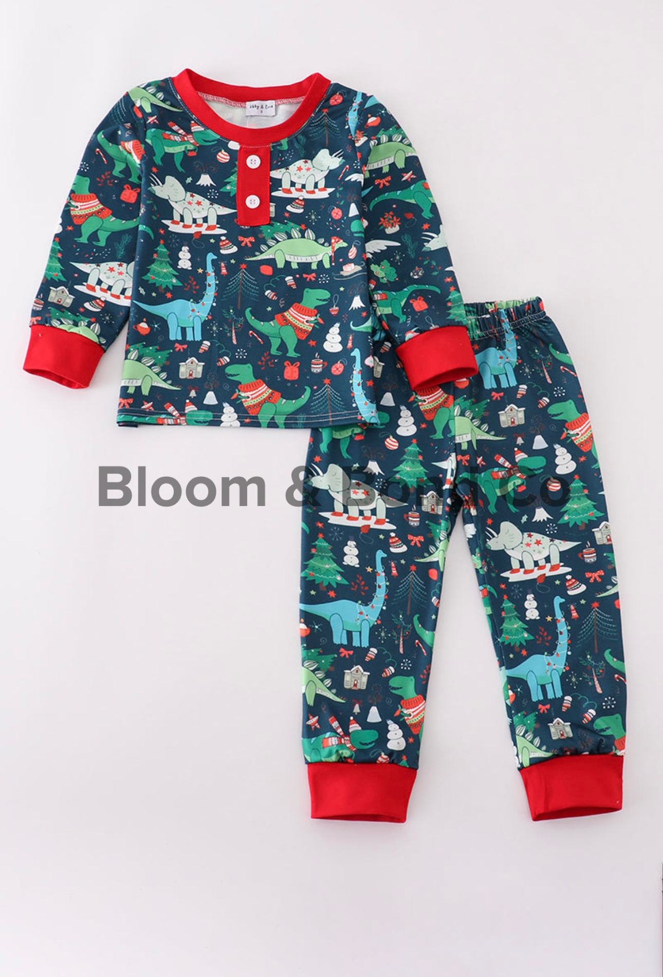 Christmas Dinosaur PJ Set