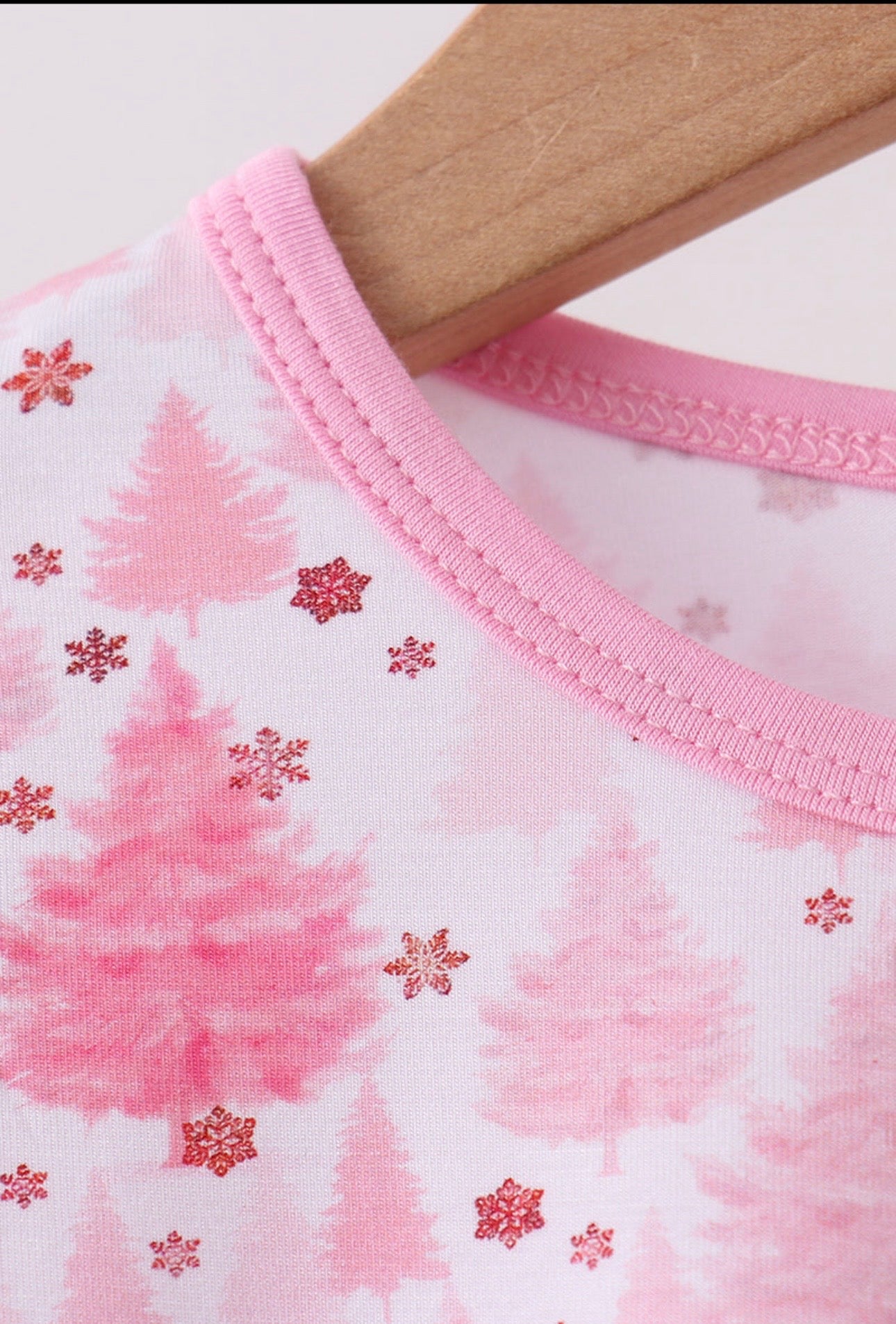 Pink Christmas Bamboo PJ Set