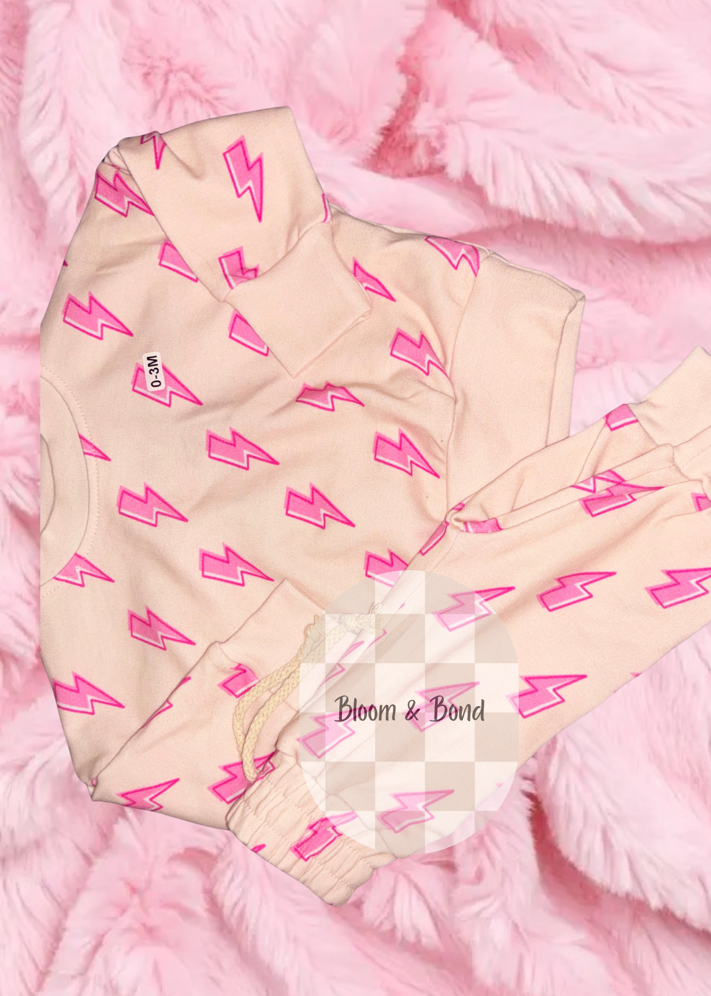 Pink Lightning Bolt Jogger Set