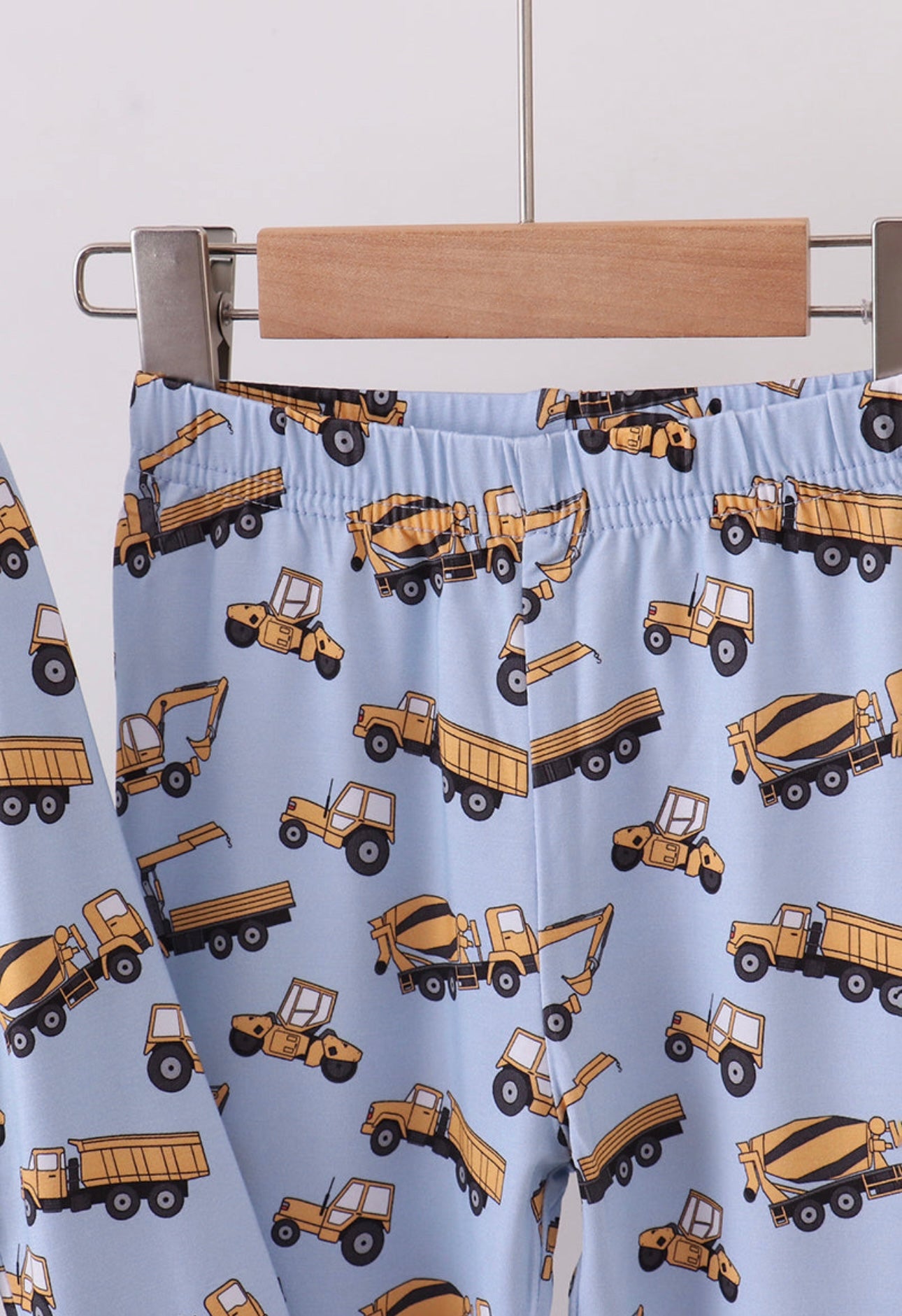Blue Excavator Bamboo PJ Set