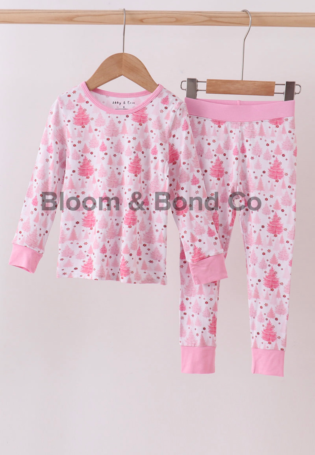 Pink Christmas Bamboo PJ Set
